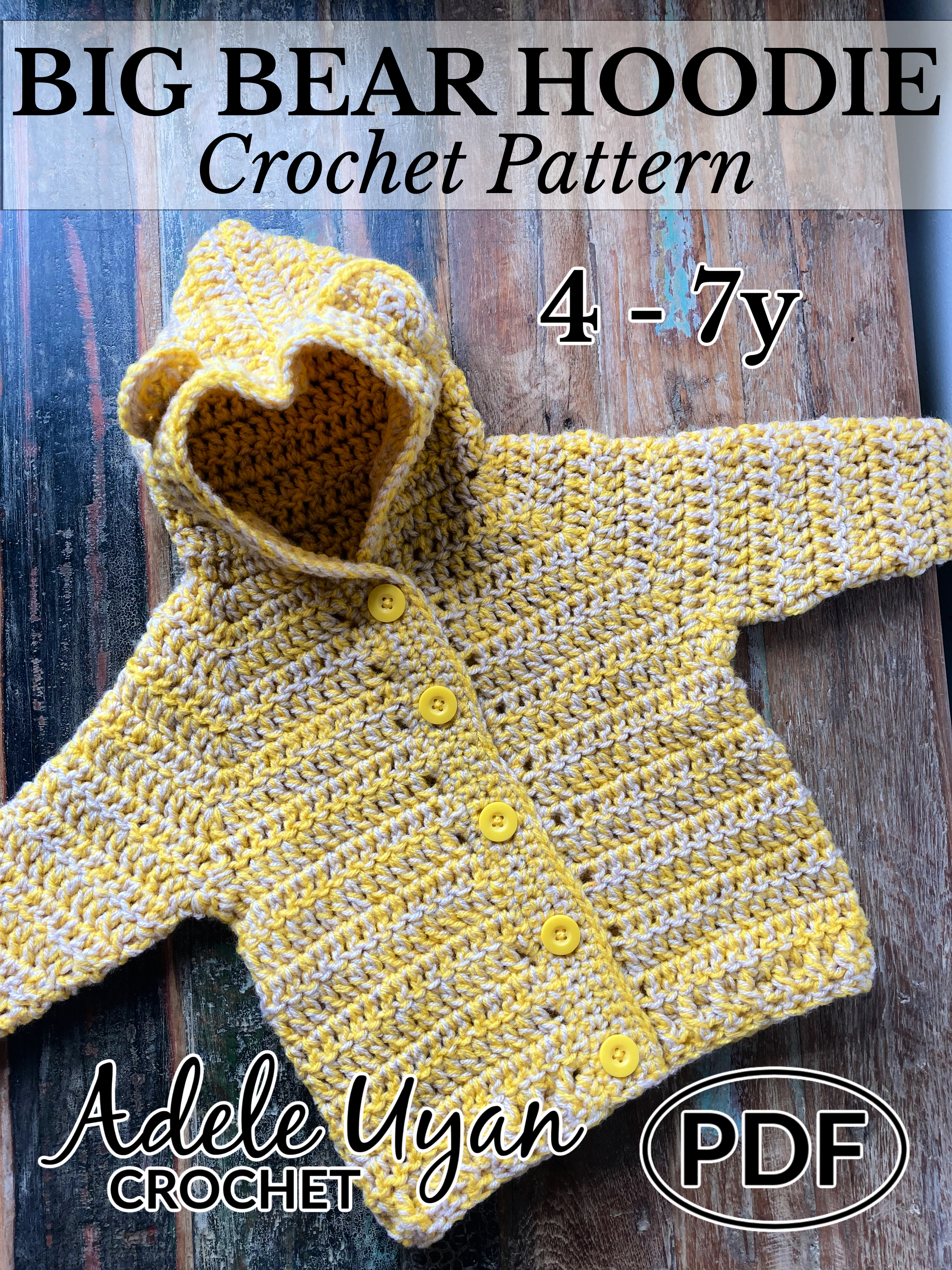 Big Bear Hoodie (Crochet Pattern) – Adele Uyan Crochet